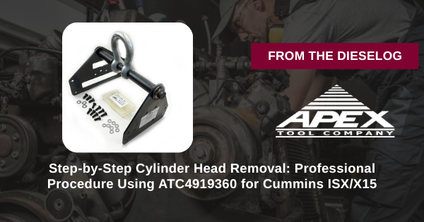 Step-by-Step Cylinder Head Removal: Professional Procedure Using ATC4919360 for Cummins ISX/X15